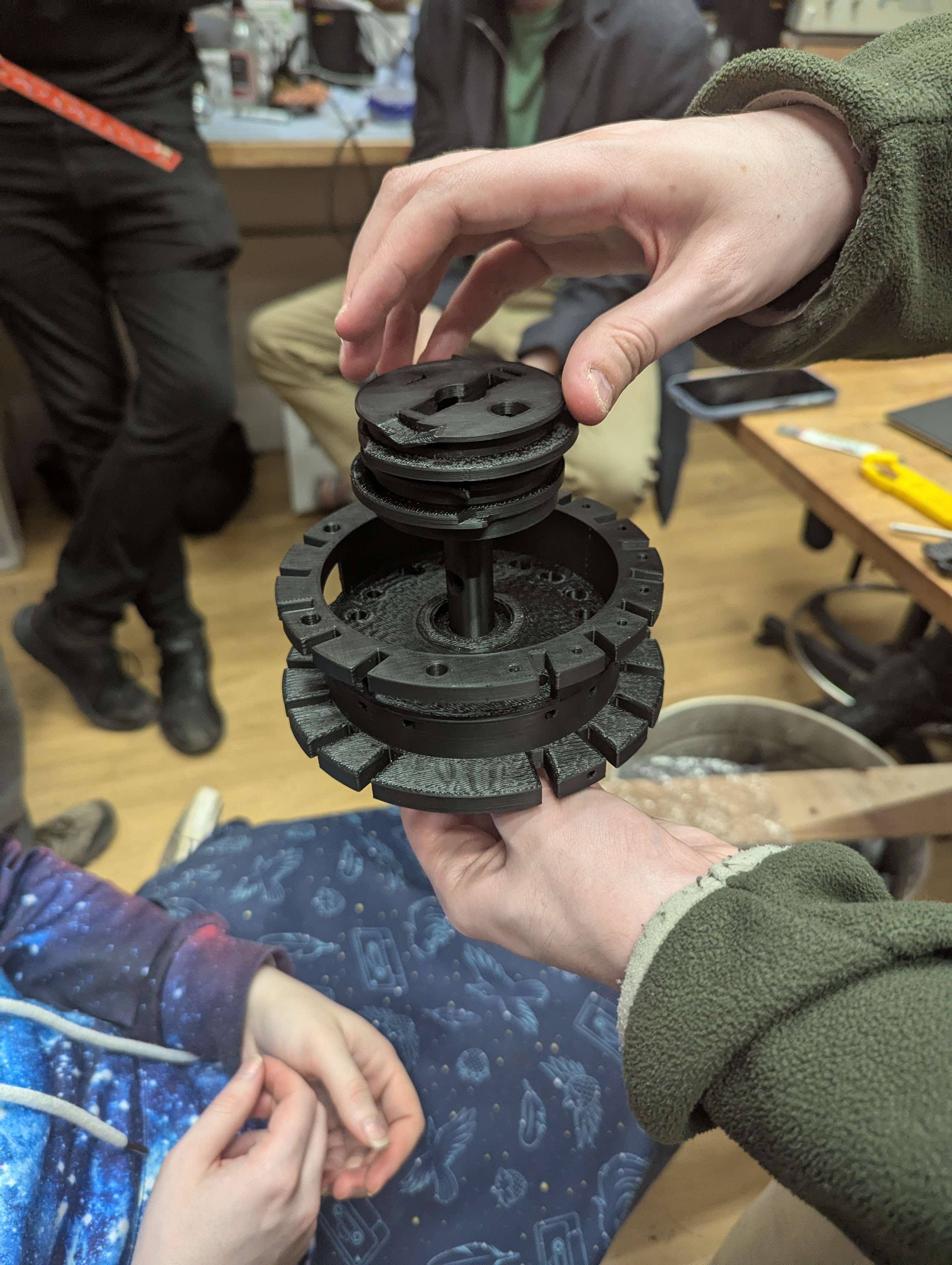 A 3D printed mechanism from a rotary calculator