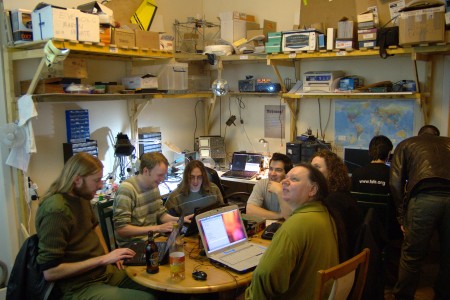 The Edinburgh Hacklab during software night